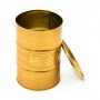 Printed round golden tin can