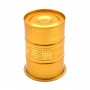 Round golden wine tin can