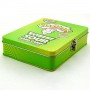 Customized flip lid with lock portable marshmallow tin box