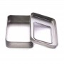 Wholesale silver metal tin box with PVC window