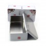 Caja de lata de té verde cuadrada personalizada