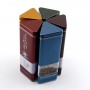 Triangle tea tin box