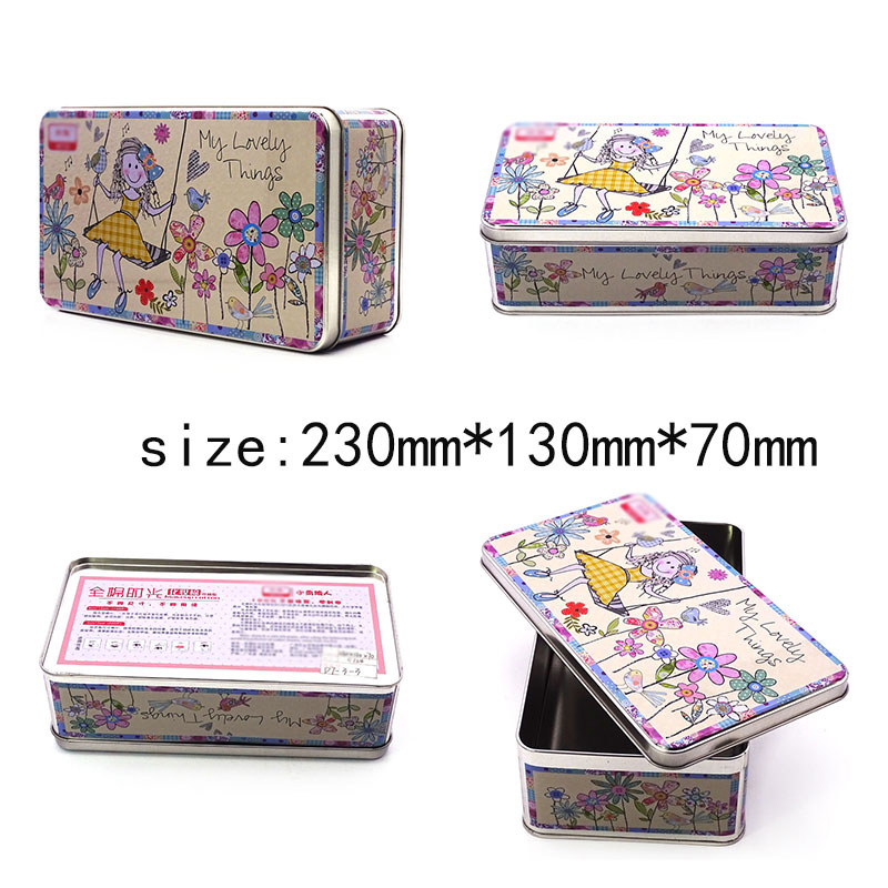 Children's storage tin box size