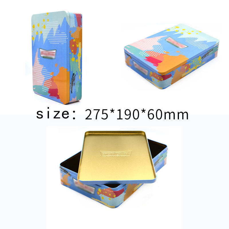 Dimensions of rectangular tin box with lid