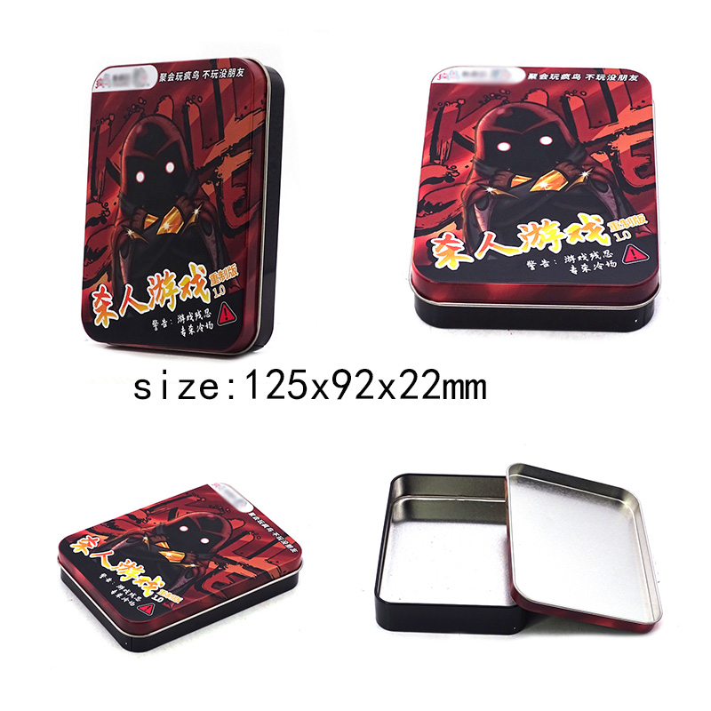 Game card tin box size