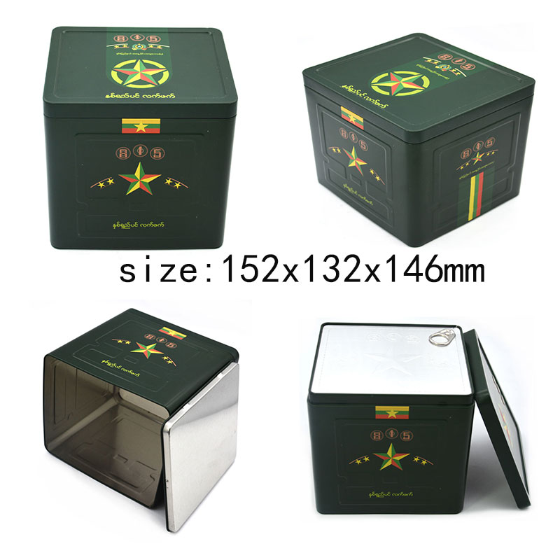 Square Sealed Biscuit Tin Box Dimensions