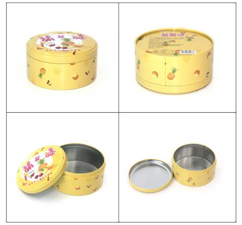 Custom promotional small round tin can
