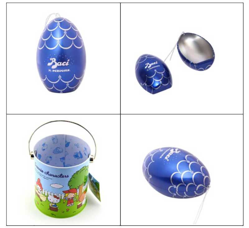 Серия жестяных коробок в форме пасхального яйца