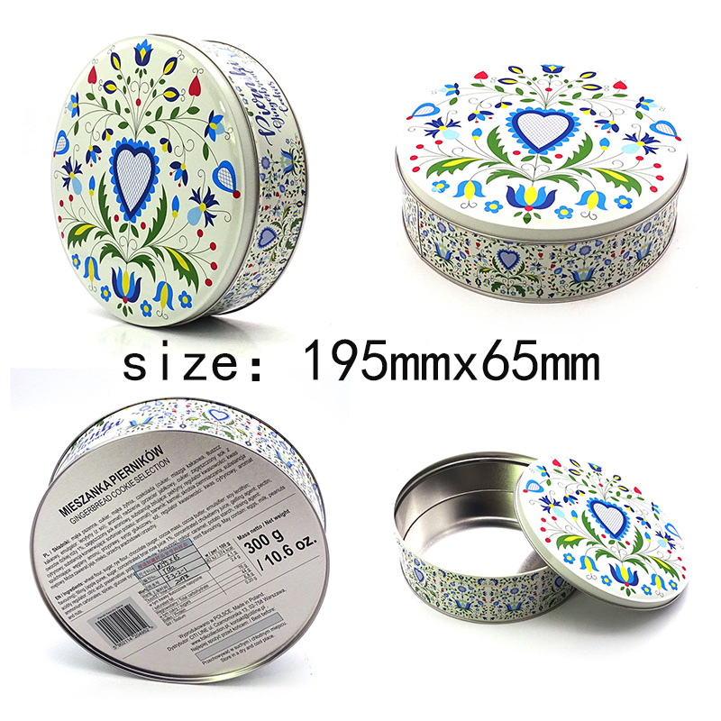 Round Cookie Tin Box Dimensions