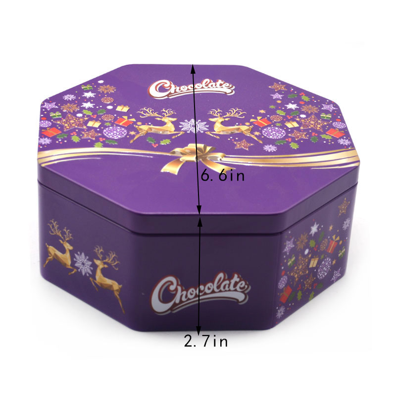 Creamy Christmas Chocolate Tin size
