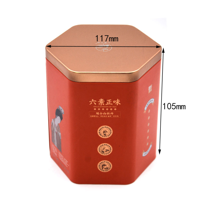 red tea tin size