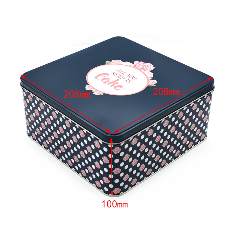 square cake tin box size