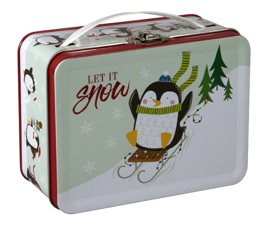Christmas portable chocolate tin box