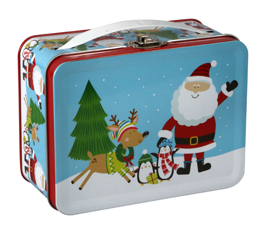 Christmas portable tin box
