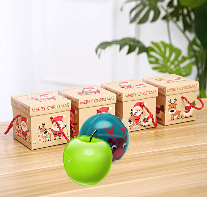Christmas apple packaging tin box