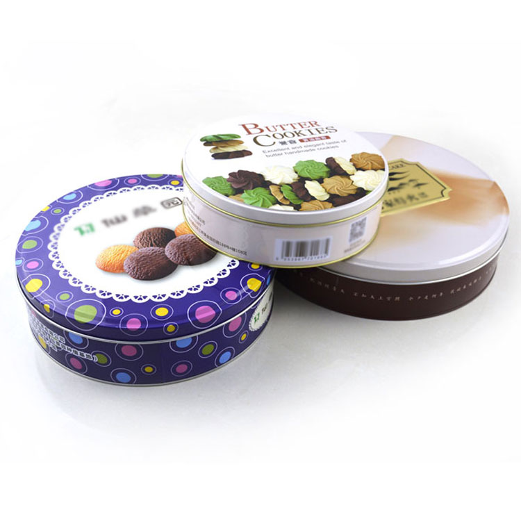 Custom oatmeal raisin cookies metal tins packaging
