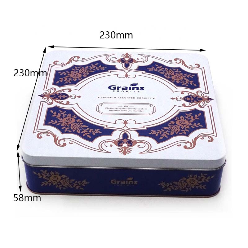 Custom cookie tin box size