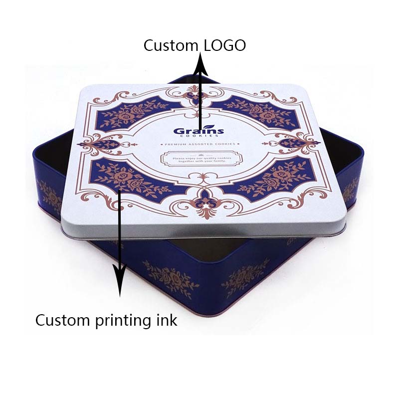 Custom printed cookie tin box