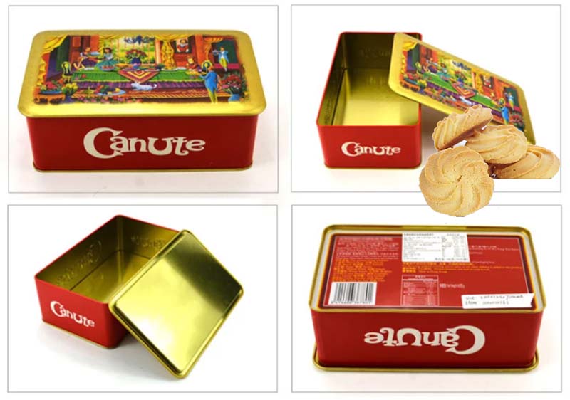 Rectangular 160g biscuit tin box series