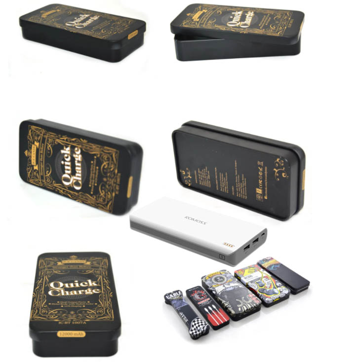 Fashion rectangular power tin box series