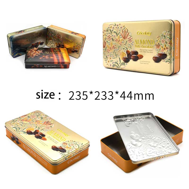 Holiday candy tin box size