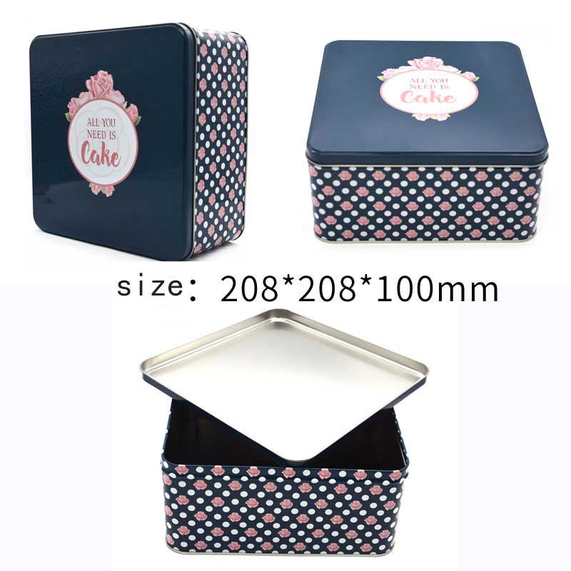 Square Pastry Tin Box Dimensions