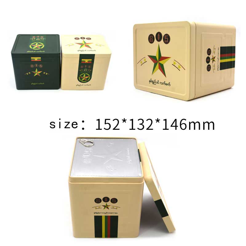 Square tin box size