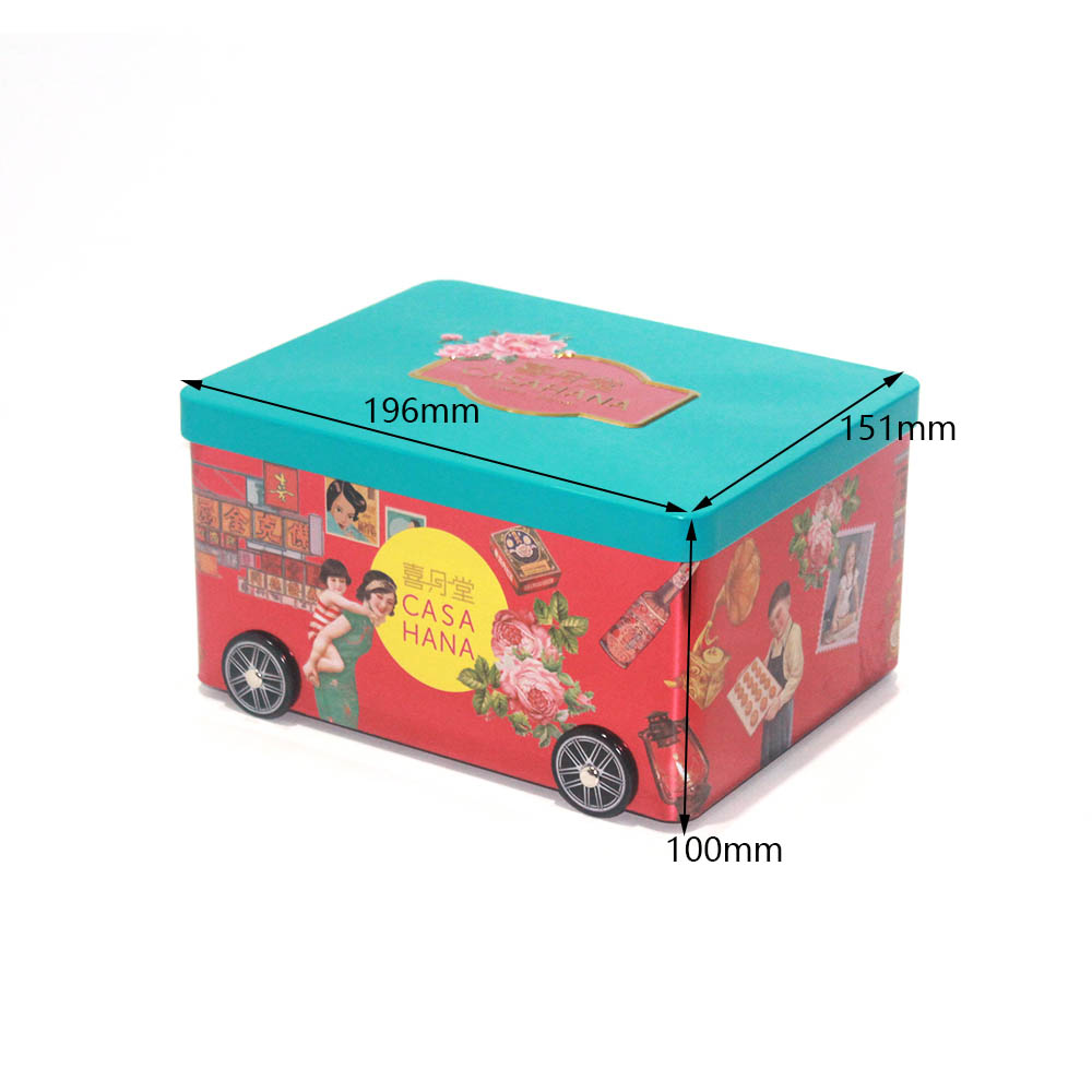 Custom car shape candy tin box size