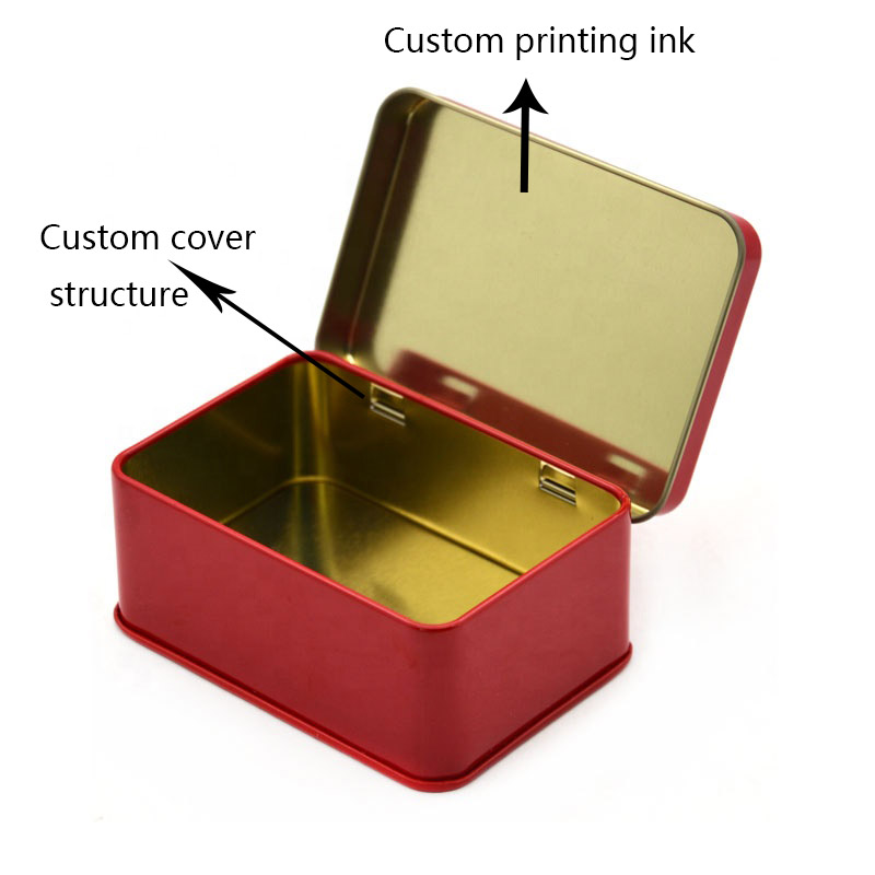 Custom hinged lid tin box