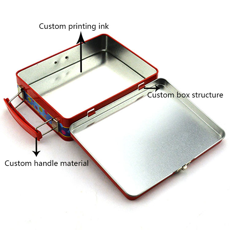 Customized flip lid portable candy tin box with lock