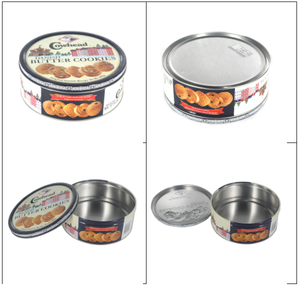 Custom round biscuit tin can series