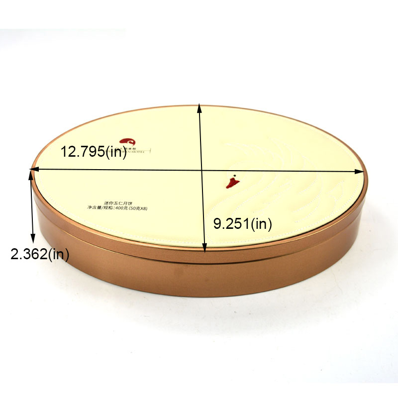 Unique PU leather surface biscuit tin box size