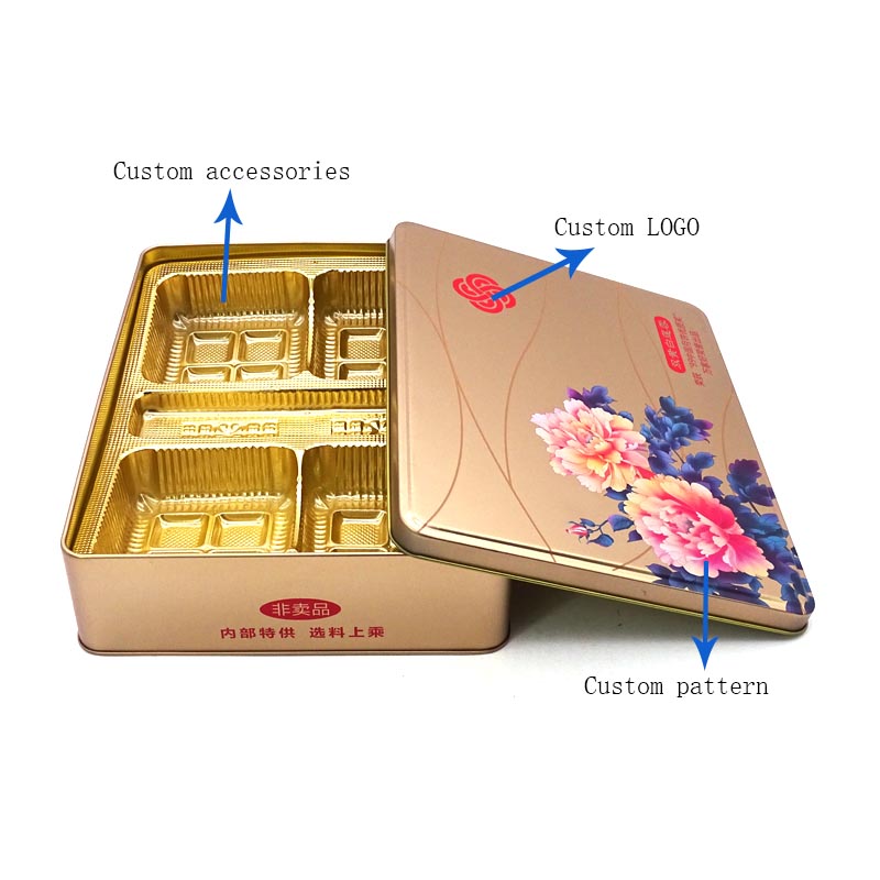 Customized beautiful mooncake tin box