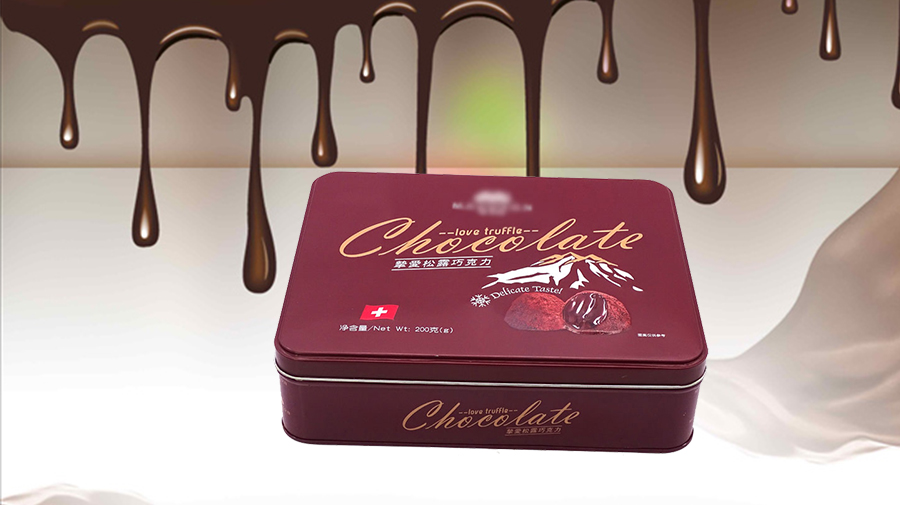 Chocolate tin box