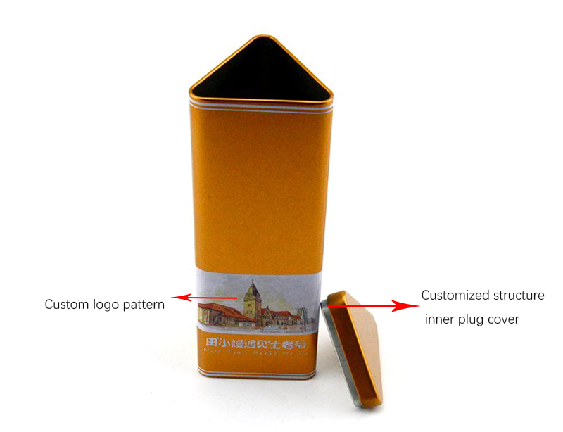 Custom triangle tin box
