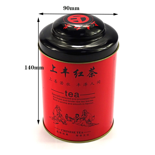Black tea tin can size