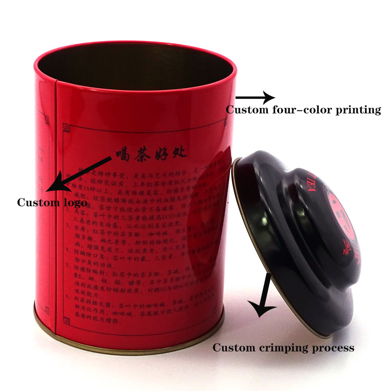 Custom black tea tin can