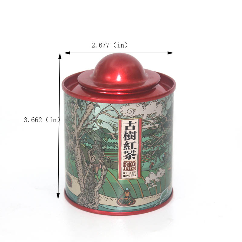 Size of Round Tin Tin Can with Lid