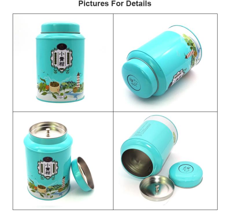 The best round green tea tin can display