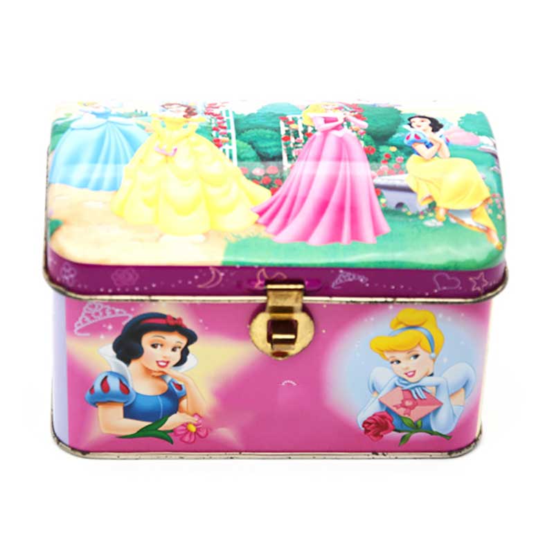 Children's candy tin box with lock