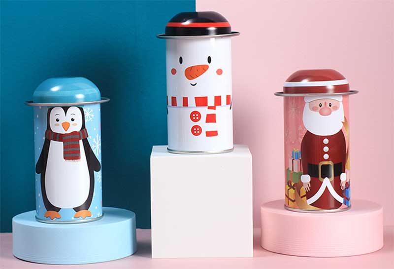 Christmas candy gift tin box packaging