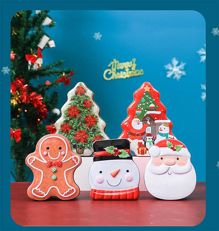 Christmas gift box candy tin box