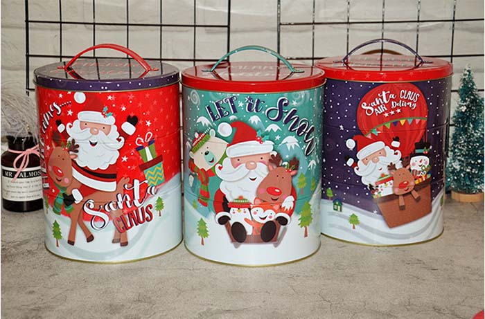 Santa Claus three-tier storage bucket