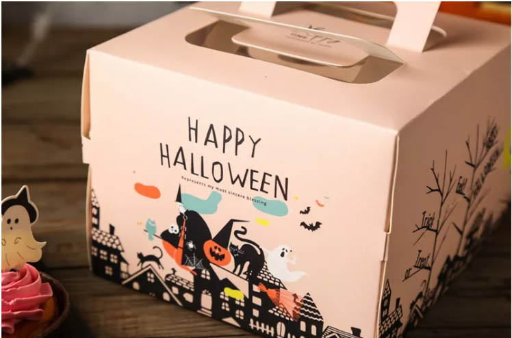 Halloween four grid gift tin box