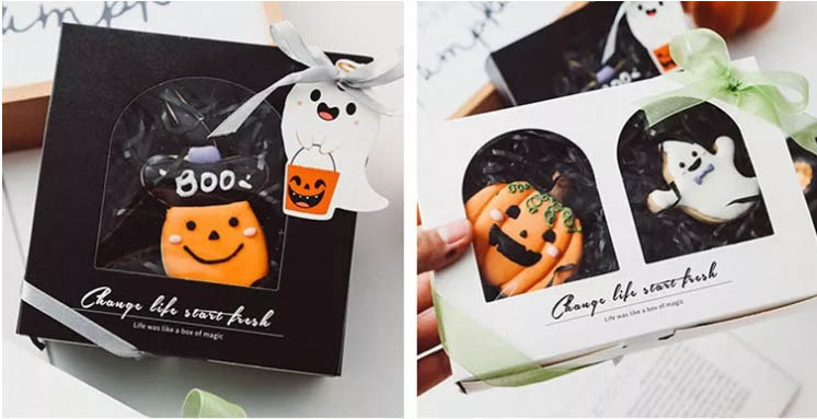 Halloween pumpkin shape tin box