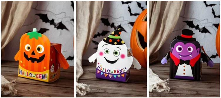 Halloween trapezoidal candy packaging box
