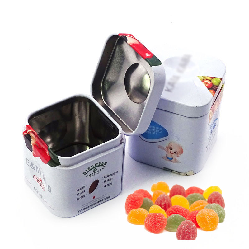 100g candy tin boxes with hinged lids