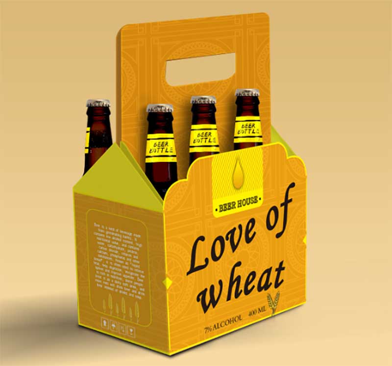 Beer packaging box design