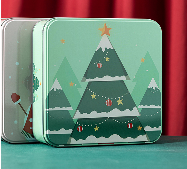 Christmas gift tin box