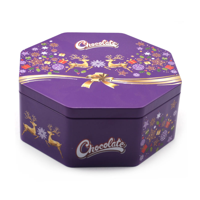 Christmas Gift Cookie Tin Box